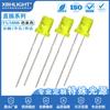 F5/5MM cabeza plana con color lateral color de cabello LED en línea luz indicadora perla pata larga pata corta luz de encendido tubo secundario emisor de luz