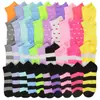 Calcetines para Mujer de Mezcla Poliéster-Algodón Color Mixto al por Mayor, Calcetines Cortos para Tobillo, Calcetines Bajos Tipo Barco, Color Liso Exportación desde Zhuji
