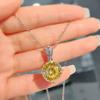 Venda Quente Transfronteiriça Ninho de Pássaro Cortado Imitação Topázio Conjunto de Colar e Anel Diamante de Alto Carbono de Alta Qualidade Brincos Cor de Cristal Rosa Tesouro