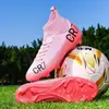 Zapatos de Fútbol de Caña Alta Transfronterizos para Hombres y Mujeres, Zapatos de Entrenamiento con Tacos Largos para Césped Artificial de Estudiantes, Zapatos de Fútbol en Stock, Transpirables
