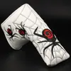 Funda para Putter de Golf, Funda para Cabeza de Eje Recto, Tapa para Cabeza de Putter, Exquisita Tapa Bordada Personalizada para Palo, Estilo Velcro Negro