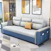 Sofá para Sala de Estar, Sofá-Cama Dobrável Multifuncional, Dupla Utilização para Sentar e Dormir, Adequado para Apartamentos Pequenos e Médios, com Armazenamento, Tecido Tecnológico Lavável