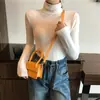 Camiseta Básica de Cuello Alto Forrada de Polar para Mujer 2026 Versátil Estilo Coreano de Moda Otoño e Invierno Camiseta de Manga Larga Ajustada para Mujer