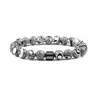 Pulseira de Pedra Olho de Tigre Pedra Biliar Preta Quente Mais Vendida Transfronteiriça Pulseira de Contas de Pedra Turquesa Pedra Mapa Pedra Zebra Mesmo Estilo para Homens e Mulheres