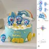 Decoración de pastel de cumpleaños Doraemon Doraemon Hello Kitty decoración cabeza que se mueve Día del Niño celebridad de internet