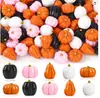 Materiales de Decoración de Halloween Calabaza Diablo Resina Adornos Pequeños Calabaza Luminosa Maíz DIY Accesorios de Joyería