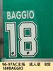 96-97ac casa adulto cargando B productos número de camiseta 18#BAGGIO letra número transferencia térmica mapa de transferencia térmica