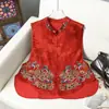 Chaleco vintage bordado de seda estilo chino nuevo para otoño, reductor de edad con calidad garantizada para mujer, chaqueta sin mangas versátil de alta gama