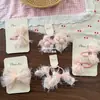 2025 Nuevo Estilo Popular de Internet Pinza de Burbuja Nube de Doble Cara con Pluma Tamaño Grande Dulce Pinza para el Cabello con Lazo Accesorios para el Cabello de Perla