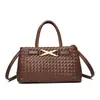 Bolso de Mano para Mujer con Patrón Tejido Transfronterizo 2026 Nuevo Estilo Simple Moda Bolso de Hombro de Gama Alta Versátil Bolso Cruzado de Moda