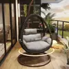 Silla Colgante para Exteriores para Uso en Casa, Silla Colgante Duradera tipo Nido de Pájaro, Silla de Ratán, Mecedora Doble para Patio, Hamaca para Interiores, Sillón Mecedora para Balcón