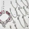 Cadena de accesorio de tres vías borla que conserva el color mariposa materiales hechos a mano con cuentas pulsera pulsera accesorios de joyería Jinhua Wulei Guang