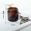 Botella de aromaterapia taza de vela botella vacía té marrón 250ml vela grande hecha a mano para bricolaje portavelas de vidrio 200g