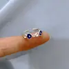 Anel Aberto Esmaltado Gota de Óleo Estilo Chinês Vintage para Mulheres, Design de Nicho com Flores, Anel Versátil de Dedo Indicador de Alta Qualidade