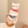 Boneca Gato com Laço Kt de Lã de Cordeiro Cordão de Celular Faixa de Cabelo Faixa de Cabeça Elástica Alta Borracha de Cabelo Faixa de Cabeça