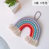Ins Decorativo Estilo Nórdico Home Quarto Infantil Pingente Decorativo Tecido Tecido Arco-íris Suspenso Decorações de Parede 5 Peças