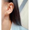 Pendientes Exquisitos de Moda Coreanos y Japoneses con Forma de Estrella y Acabado de Alta Gama, Pendientes de Estrella Completamente Diamantados, Accesorios para Orejas de Estilo Suave y Fresco 22