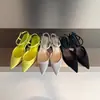 Primeiro Encontro Temporada Elegante Deslocamento Profissional Emagrecimento Bico Fino Salto Médio Moda 2026 Outono Novo Sandálias Foscas Sapatos Femininos