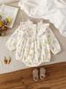 Mono con Capucha de Manga Larga Estilo Princesa para Bebé Niña, Floral Pastoral de Primavera y Otoño, Ropa Exterior Súper Linda