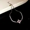 Pulsera Geométrica de Moda Ovalada con Diamantes para Mujer Pulsera de Temperamento Retro Francés Lujo Ligero Pulsera de Temperamento de Gama Alta Venta al por Mayor