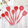 Espátula de silicone colher de sopa doméstica frigideira antiaderente alta temperatura vermelho e preto cor dupla cozinha espátula de silicone suprimento atacado