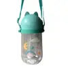 Taza de Agua Taza de Aprendizaje para Beber con Popote para Niños Taza Graduada para Bebé de un Año Botella de Agua Portátil Botella de Leche con Bola de Gravedad Linda