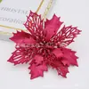 Transfronterizo Nuevo 16cm Plástico Adornos de Fiesta Flores Decorativas Transfronterizas Adornos Colgantes de Navidad Decoración de Guirnalda Navidad DIY