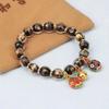Pulseras de Vidrio, Cuentas con Lámina de Oro, Accesorios de Joyería de Bestias Devoradoras de Oro, Cuentas Disponibles para Mayorista, Regalos Navideños, Juguetes Culturales, Cuentas de Oración