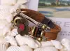 Pulseira de Couro com Fivela de Aço Inoxidável e Contas, Comprimento Ajustável, Pulseira Vintage Feita à Mão com Contas - Hot-Selling no Aliexpress