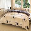 Conjunto pequeno de quatro peças outono e inverno cama de solteiro cartão único roupa de cama ventilada capa de colcha de uma peça dormitório estudantil conjunto de três peças