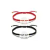 Pulsera Hebilla Ping An de Cinabrio Pulsera de Jade Vintage para Pareja Versátil Blanco Año de la Vida Tejida Transferencia Cuerda Roja