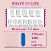30 Piezas de Uñas Postizas de Lunares de Colores con Forma de Almendra, Arte de Uñas Aplicado a Mano Pura, Uñas Postizas de Alta Gama, Longitud Mediana para Mujeres