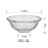 Cuenco de Vidrio Chino Auspicioso Baifu Creativo Cuenco para Ensalada de Verduras Cuenco para Avena Cuenco de Arroz Ámbar para el Hogar
