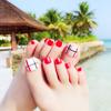 Nail Art Acabado Fake Nail Wear Unha Removível Seaside Toenail Patch Nail Piece Toenail Piece J Collection II