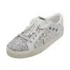 Tênis Feminino Distressed Estrela Dongdaemun Coreano, Couro Genuíno, Novo Modelo Primavera 2026, Tênis Casuais Versáteis com Solado Baixo Vintage