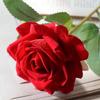 Rosa de Veludo Simulado Toque Único Flor Falsa Casamento Casa Decoração Dia dos Namorados Buquê de Alto Nível Parede Cachoeira