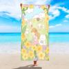 Toalha de praia de microfibra comércio exterior estampa de desenho animado absorvente secagem rápida veludo dupla face toalha de banho listrada toalha infantil