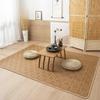 Alfombrilla de Verano Lavable Estampada para Dormitorio y Sala de Estar del Hogar, Alfombrilla de Ratán para Cama de Dormitorio de Estudiante