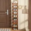 Zapatero Estrecho Multicapa para Uso Doméstico, Solución Sencilla de Almacenamiento de Zapatos para Entrada de Apartamentos de Alquiler, Nuevo Modelo 2026
