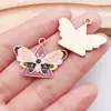 Flores que Gotean Aceite Luna Mariposa Accesorios de Joyería DIY Colgante de Collar Llavero Pendientes Bolsa Colgante de Aleación