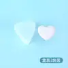 Nuevo puff para pulgar en forma de corazón sin polvo huevo de belleza al por mayor húmedo y seco mini puff para dedo algodón de azúcar