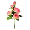 Flor Artificial Rosa de Terciopelo de 5 Cabezas Estilo Francés Ramo de Flores de Seda Ramo de Boda Flor Artificial Decoración del Hogar Adorno Transfronterizo