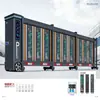 Puerta Retráctil Eléctrica de Acero Inoxidable para Fábricas, Escuelas y Sitios de Construcción, Sin Rieles, Antirrobo, Resistente al Desgaste, Automática, Eléctrica, Puerta Retráctil Inteligente