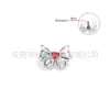 Aleación de Titanio Moño Diamante Individual Joyería Aguja de Perforación F136 Accesorios Aretes de Lóbulo Aretes de Cartílago de Oreja Aretes de Lengua Aretes de Labio Aretes de Ceja