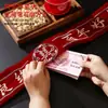 Cinturón de Boda para el Novio y la Novia, Cinturón Rojo para Dinero para la Dote de Boda, Pantalones para Guardar Dinero, Colección Completa de Artículos para Boda