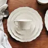 Lolita francesa relieve cerámica vajilla plato de cerámica taza de café platillo cuenco de cerámica plato hondo plato ovalado plato de postre