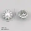 Botones Redondos de Perla y Flor, Botones Pequeños Exquisitos Estilo Chanel, Botones de Pedrería para Camisas de Primavera y Verano, Accesorios DIY
