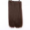 Extensão de Cabelo Reta de Cinco Presilhas em Estoque para Mulheres, Peça de Cabelo Reta Longa de Uma Peça, Extensão de Cabelo Longo de Fibra de Alta Temperatura, Sem Costura Venda por Atacado
