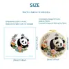 Kit de Bordado de Panda Gigante Perezoso y Acostado Decoración de Sala de Estar Ins Nórdica Transfronteriza Arte de Pared Hecho a Mano DIY Fabricante Venta al por Mayor