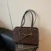 Mochila Retrô Estilo Coreano, Design de Nicho, Casual e Versátil, Bolsa de Ombro para o Dia a Dia, Bolsa Feminina com Textura Fosca
